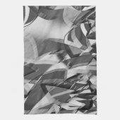 Grijze strepen op een zwart, drizzel afbeelding theedoek (Verticaal)