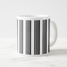 Grijze Strepen op Witte Koffiemok Grote Koffiekop