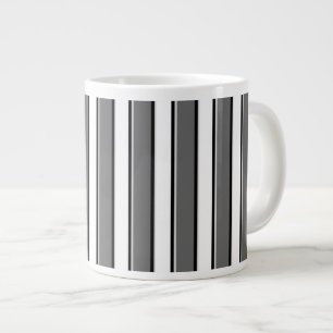 Grijze Strepen op Witte Koffiemok Grote Koffiekop