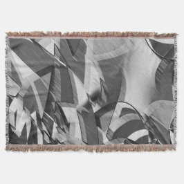 Grijze strepen over zwart afbeelding met drizzel deken