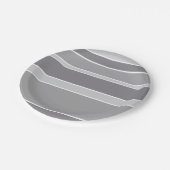 Grijze strepen papieren bordje (Gekanteld)