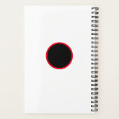 Grijze strepen Rood Cirkel Zwart wit met Initialen Planner (Achterkant)