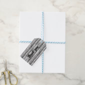 Grijze strepen SCV 1b Bedankt Cadeaulabel (Met Touw)
