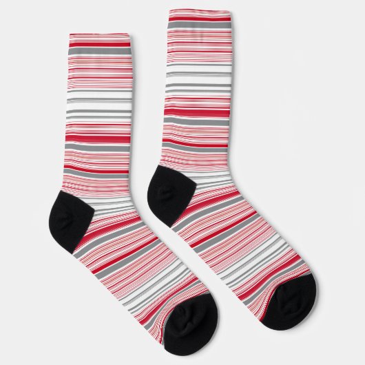 Grijze strepen sokken (Rechts)