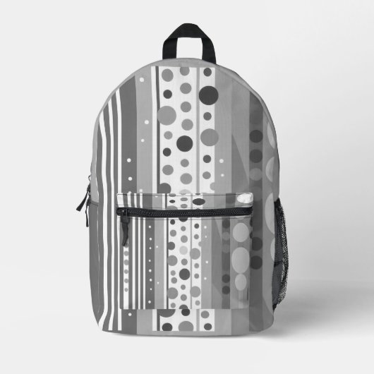 Grijze strepen Stippen Bedrukte Rugzak (Voorkant)