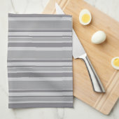 Grijze strepen theedoek (Quarter Fold)