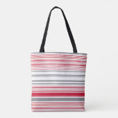 Grijze strepen tote bag (Achterkant)