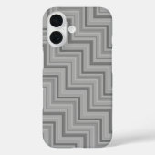 Grijze strepen trappenpatroon Case-Mate iPhone case (Achterkant)