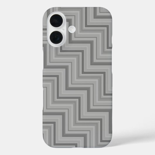 Grijze strepen trappenpatroon Case-Mate iPhone case (Achterkant)