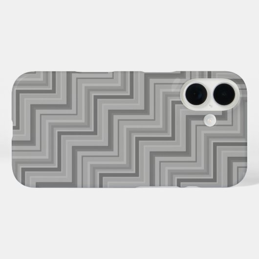 Grijze strepen trappenpatroon Case-Mate iPhone case (Achterkant (horizontaal))