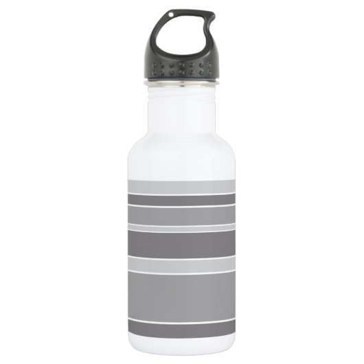 Grijze strepen waterfles (Voorkant)
