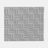 Grijze strepen weefpatroon fleece deken (Voorkant (Horizontaal))