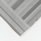 Grijze strepen weefpatroon fleece deken (Hoek)