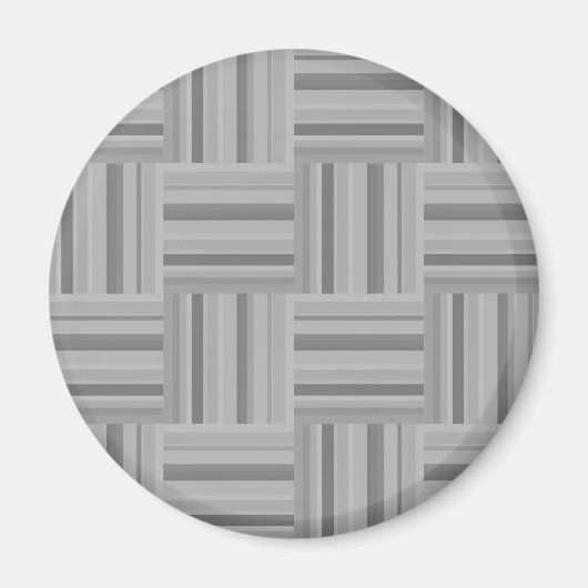 Grijze strepen weefpatroon magneet (Voorkant)
