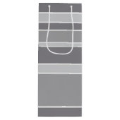 Grijze strepen wijn cadeautas (Voorkant)