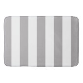 Grijze strepen, witte strepen, gestreept patroon badmat (Voorkant)