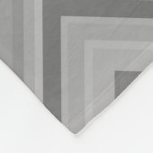 Grijze strepen zigzagpatroon fleece deken (Hoek)