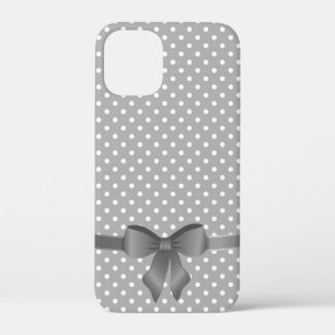 grijze strik op polka dots Case-Mate iPhone hoesje