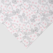 Grijze Strikken & Roze Stippen Tissuepapier (Detail)