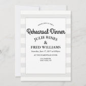 Grijze stripe repetitie Binnenste uitnodiging (Voorkant)