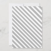 Grijze Stripe roze bloem nodigt nieuw goud uit Kaart (Achterkant)