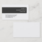 Grijze Stripe White Background Visitekaartje (Voorkant / Achterkant)