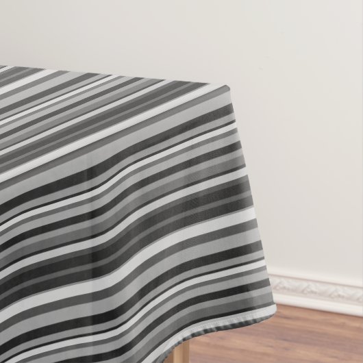 Grijze stripes tafelkleed (Voorbeeld)