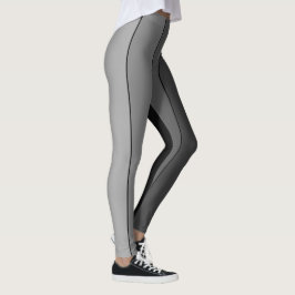 Grijze stripespatroonlegger leggings