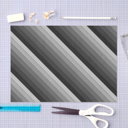 Grijze stripespatroonlegger tissuepapier (Craft)