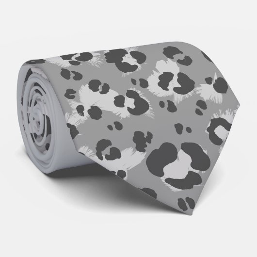 Grijze Stropdas voor lade afdrukken (Opgerold)