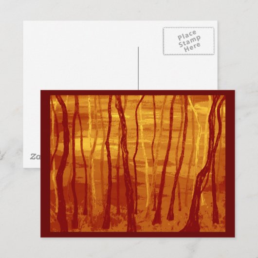 Grijze struikgewas briefkaart (Voorkant / Achterkant)