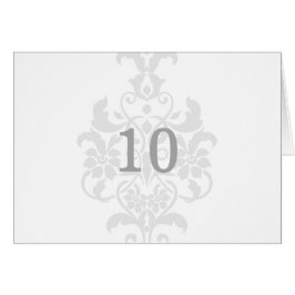 Grijze subtiele Damastafel Kaart