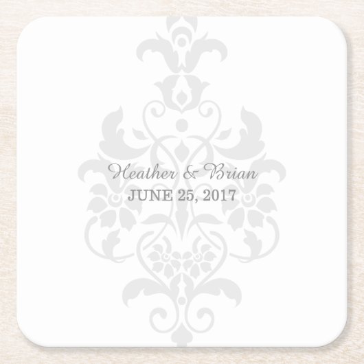 Grijze subtiele Onderzetters voor Damaspapier (Voorkant)