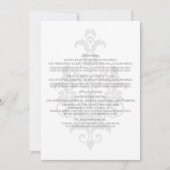 Grijze Subtle Damask Informatiekaart Kaart (Voorkant)