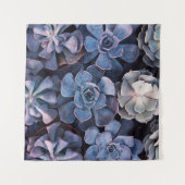 Grijze succulenten wandkleed (Voorkant (horizontaal))