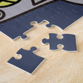 Grijze suiker schedel kunst, Dag van de Doden Legpuzzel (Zijkant)