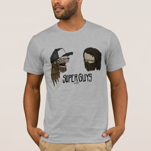 Grijze Super-jongens T-shirt (Voorkant)