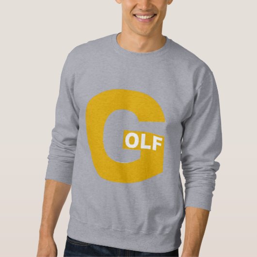 Grijze sweatshirt voor heren DESIGN GOLF (Voorkant)