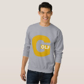 Grijze sweatshirt voor heren DESIGN GOLF (Voorkant volledig)