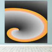 Grijze Swirl modernart Canvas Afdruk (Insitu (Houten vloer))