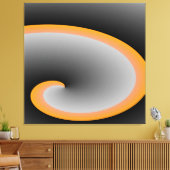 Grijze Swirl modernart Canvas Afdruk (Insitu (Woonkamer))