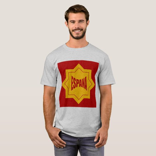 Grijze T-shirt Design ESPANA (Voorkant volledig)