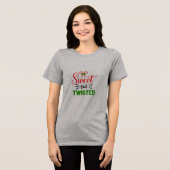 Grijze T-shirt halve mouw lief maar verwrongen (Voorkant volledig)