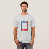 Grijze T-shirt man TEXAS PISCINE (Voorkant volledig)