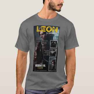 Grijze T-shirt met halve mouw en Resident Evil-ont