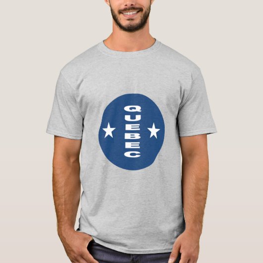 Grijze T-shirt QUEBEC (Voorkant)