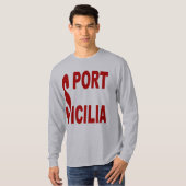 Grijze T-shirt SICILIA (Voorkant volledig)