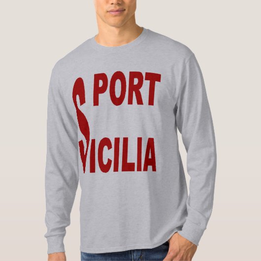 Grijze T-shirt SICILIA (Voorkant)