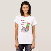 Grijze Tabby Cat Home T-shirt (Voorkant volledig)