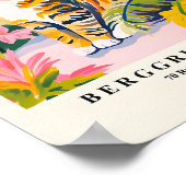 Grijze Tabby Cat in Santa Hat, Kerstversiering voo Poster (Hoek)